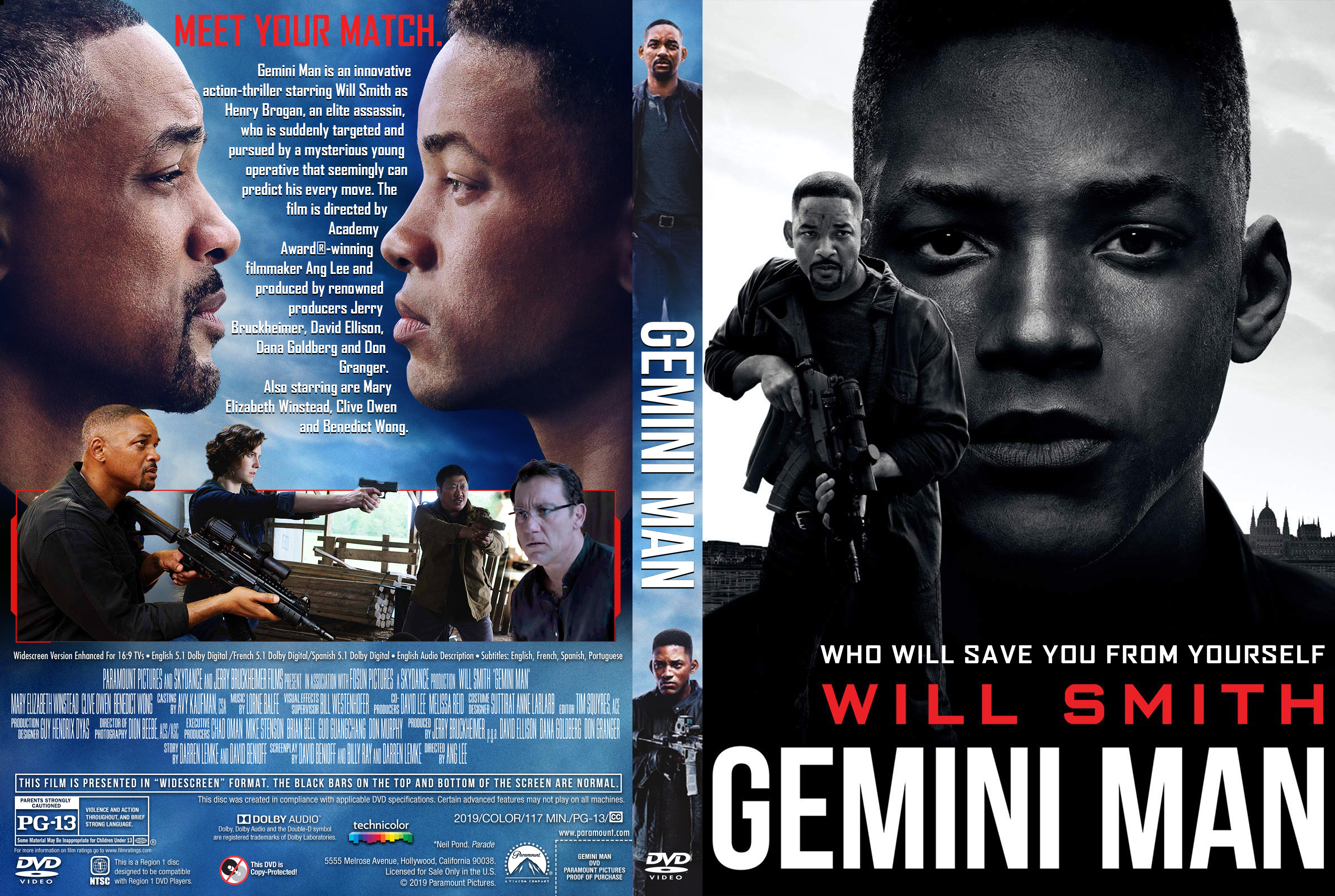 Gemini Man 2019 Front DVD Covers Cover Century Over